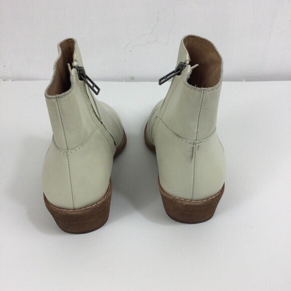 Madewell Charley Leather Ankle Booties Boot western white K5308 sz 5.5 - Picture 6 of 12